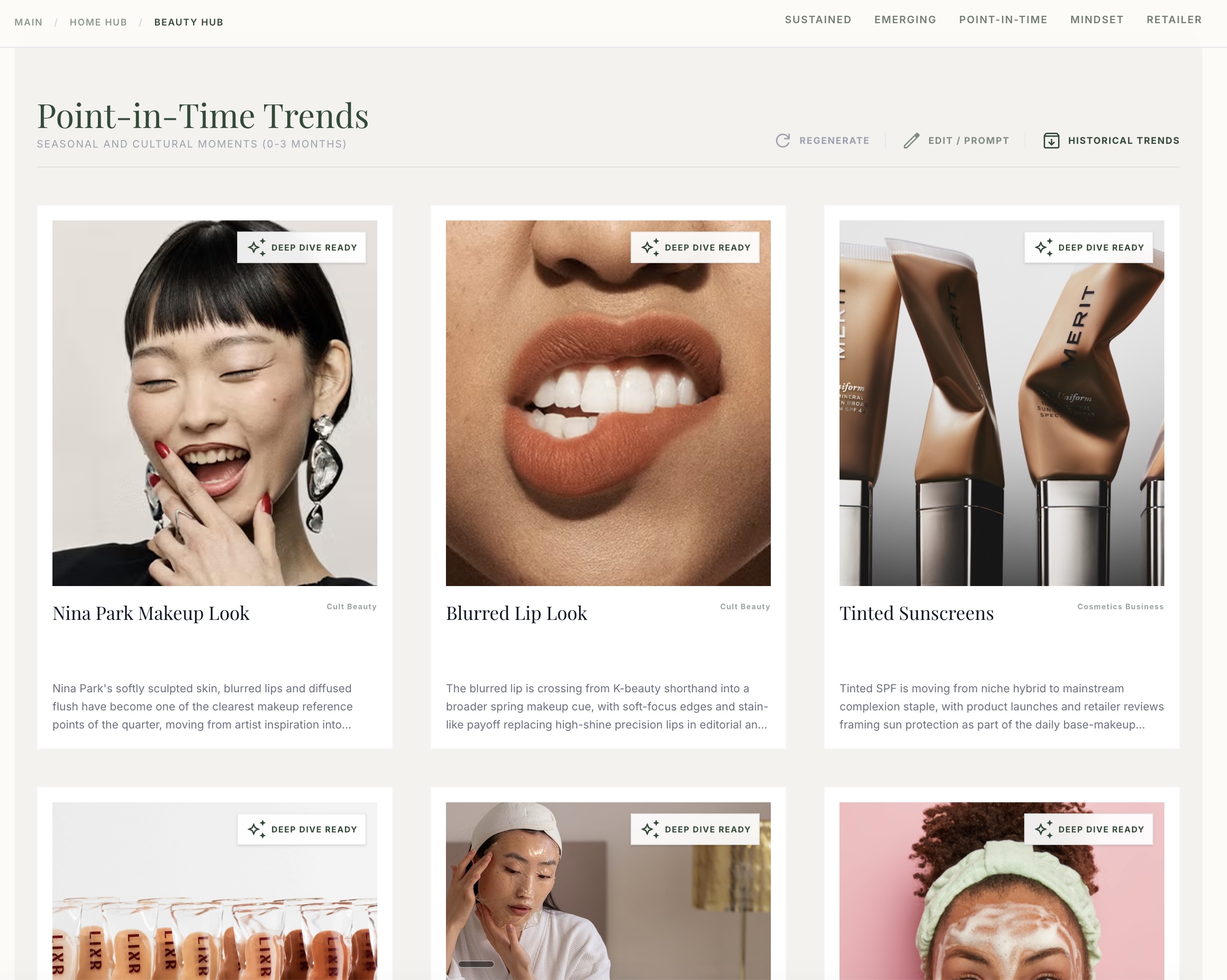 AI Trend Intelligence Platform for beauty industry — automated research across 1000+ sources